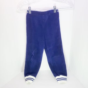 Vintage Blue Cuffed Corduroy Toddler Pants | 100% Cotton | Vintage Baby Clothes | Vintage Baby Clothing | Size 4T