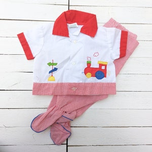 Vintage Red & White Matching Baby Set | Vintage Baby Clothing | Retro Baby Clothes | Vintage Baby Style