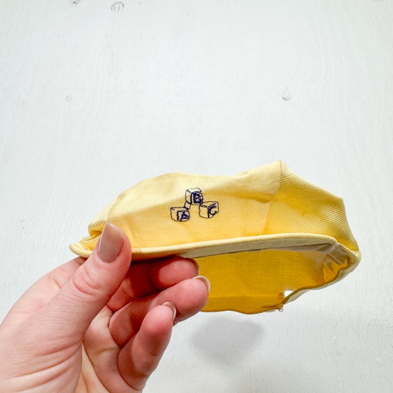 Vintage Yellow Baby Paper Boy Cap | Retro Baby Cl… - image 2