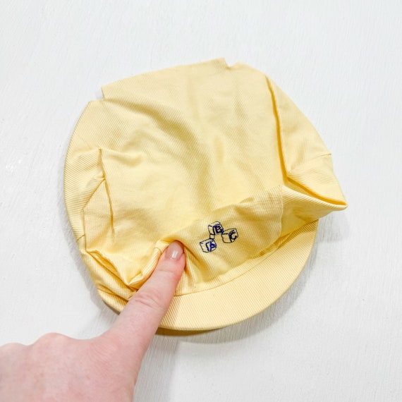 Vintage Yellow Baby Paper Boy Cap | Retro Baby Cl… - image 1