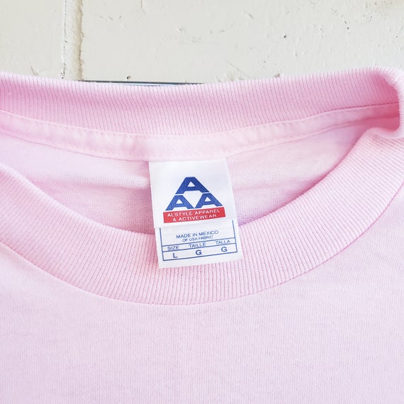 Vintage 90's Alstyle Apparel & Activewear Pink Ar… - image 4