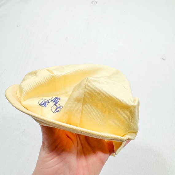 Vintage Yellow Baby Paper Boy Cap | Retro Baby Cl… - image 3