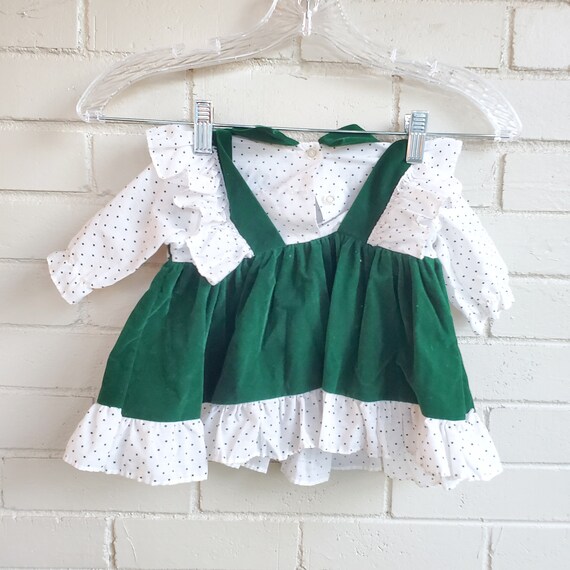 Vintage Green & White Collared Baby Girl's Dress With Apron | Vintage Baby  Clothes | Vintage Baby Dress | 12 Months - Etsy