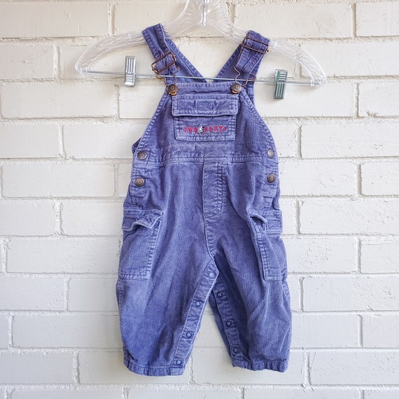 Vintage Corduroy Sprockets Blue Baby Overalls Vinta… Gem
