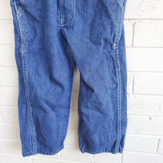 Vintage Denim Blue Jean Key Baby Overalls Kids Ov… - image 4