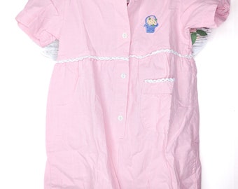 Vintage Pink Toddler Romper | Vintage Girl's Clothing | Vintage Toddler Clothes | Vintage Kid's Clothing | 100% Cotton | Size 4T