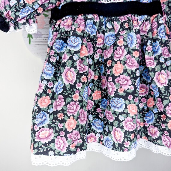 Vintage Floral Baby Girl's Dress with Embroidered… - image 3