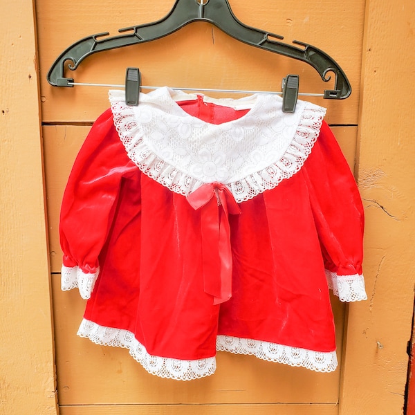 Baby Red Dress Vintage Etsy
