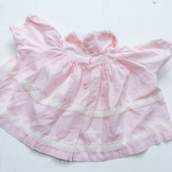 Vintage Pink Collared Baby Girl's Dress with Lace… - image 6