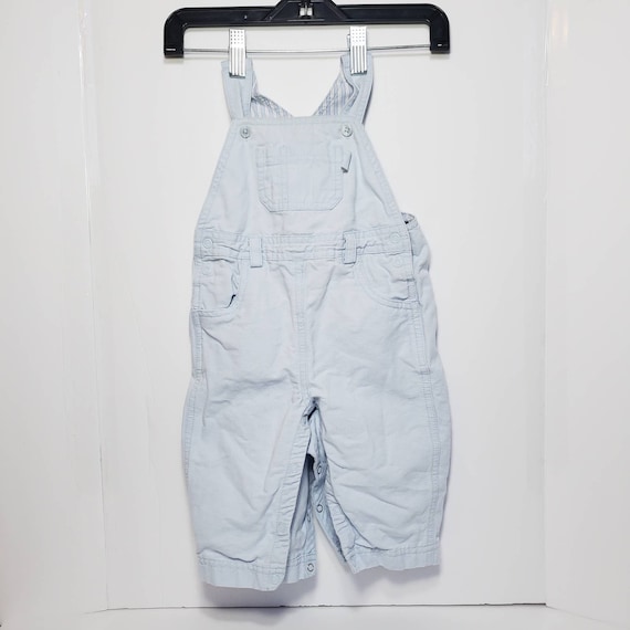 Light Blue Cotton Gymboree Baby Overalls Vintage Baby Clothes