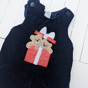 Vintage Baby Boy&#39;s Jon Jon with Bears on Front | Vintage Baby Clothes | Vintage Baby Romper | Baby Clothing