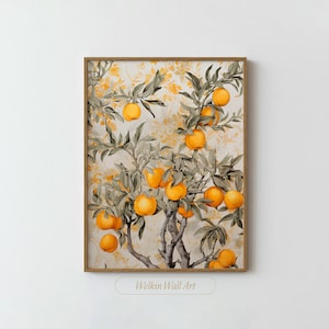 Vintage Gelbe Frucht Malerei | Küche Bauernhaus Wand Kunst DRUCKBAR digitaler Download | Kunstdruck | U1021