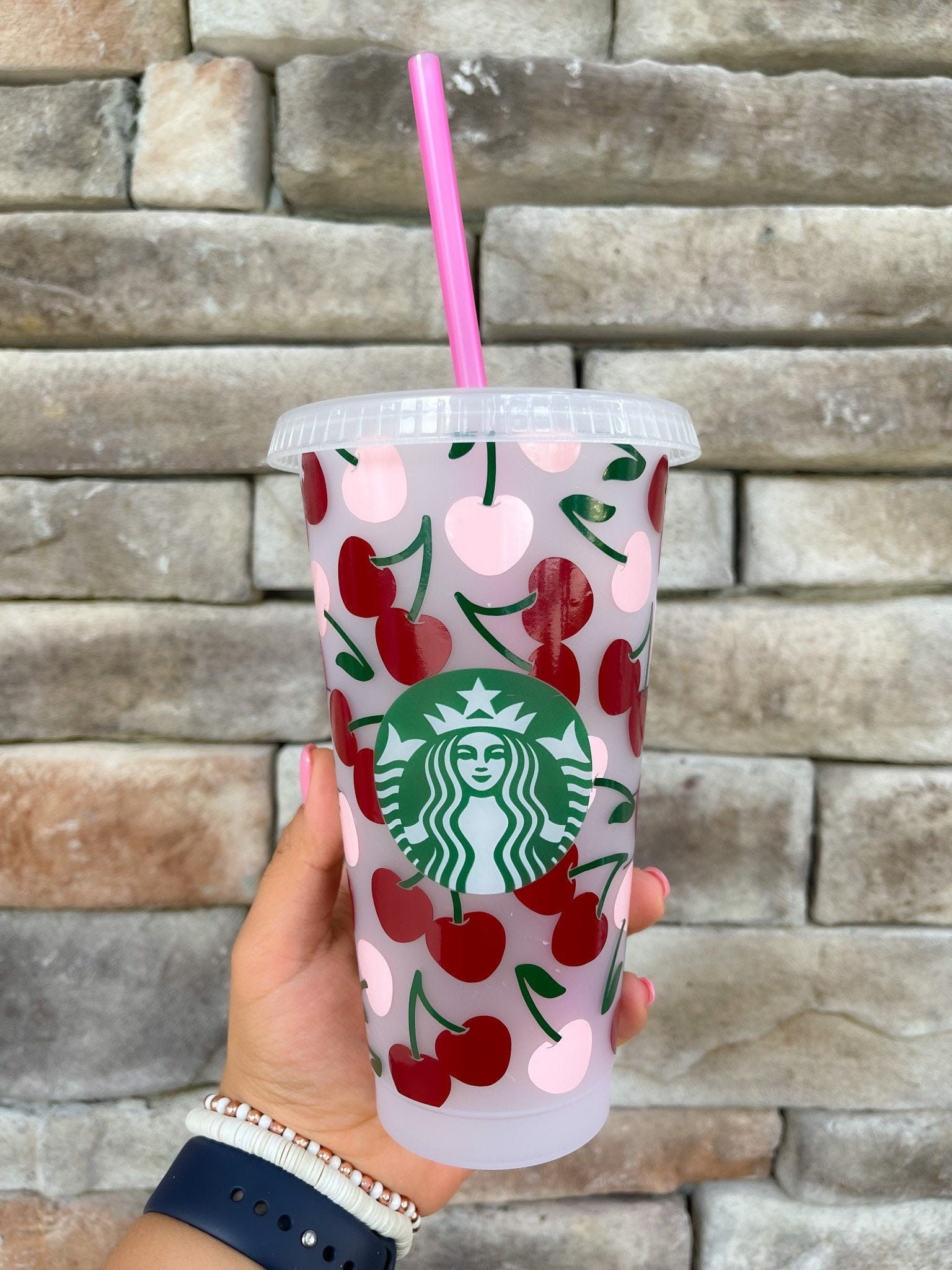 Cherry Starbucks Cold Cup Cherries Cup Summer Fruits Cup Etsy