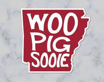Arkansas Razorbacks Woo Pig Soiee Sticker | Arkansas Razorback Decal