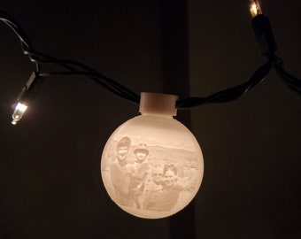 Adorno navideño litofano personalizado con clip