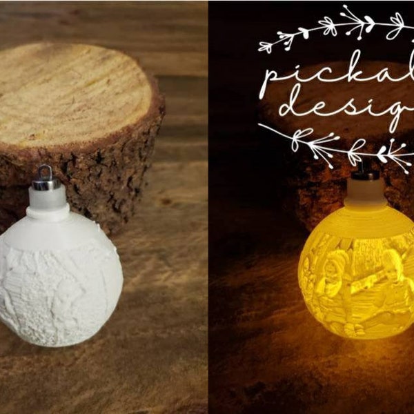 Custom lithophane ornament