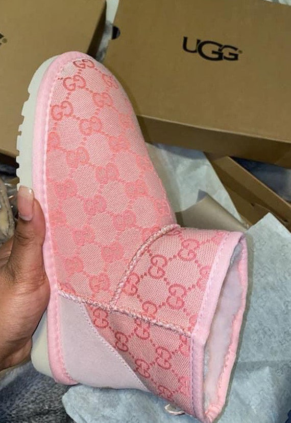 Gucci Inspired Ugg boots Etsy