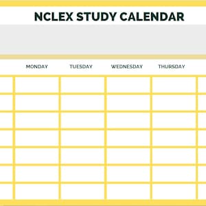 Nclex Study Calendar Template
