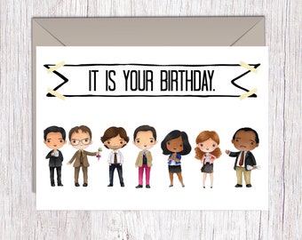Printable the Office Birthday Card the Office Digital - Etsy