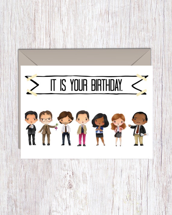 The Office Printable Birthday Card the Office Dunder Mifflin - Etsy Canada