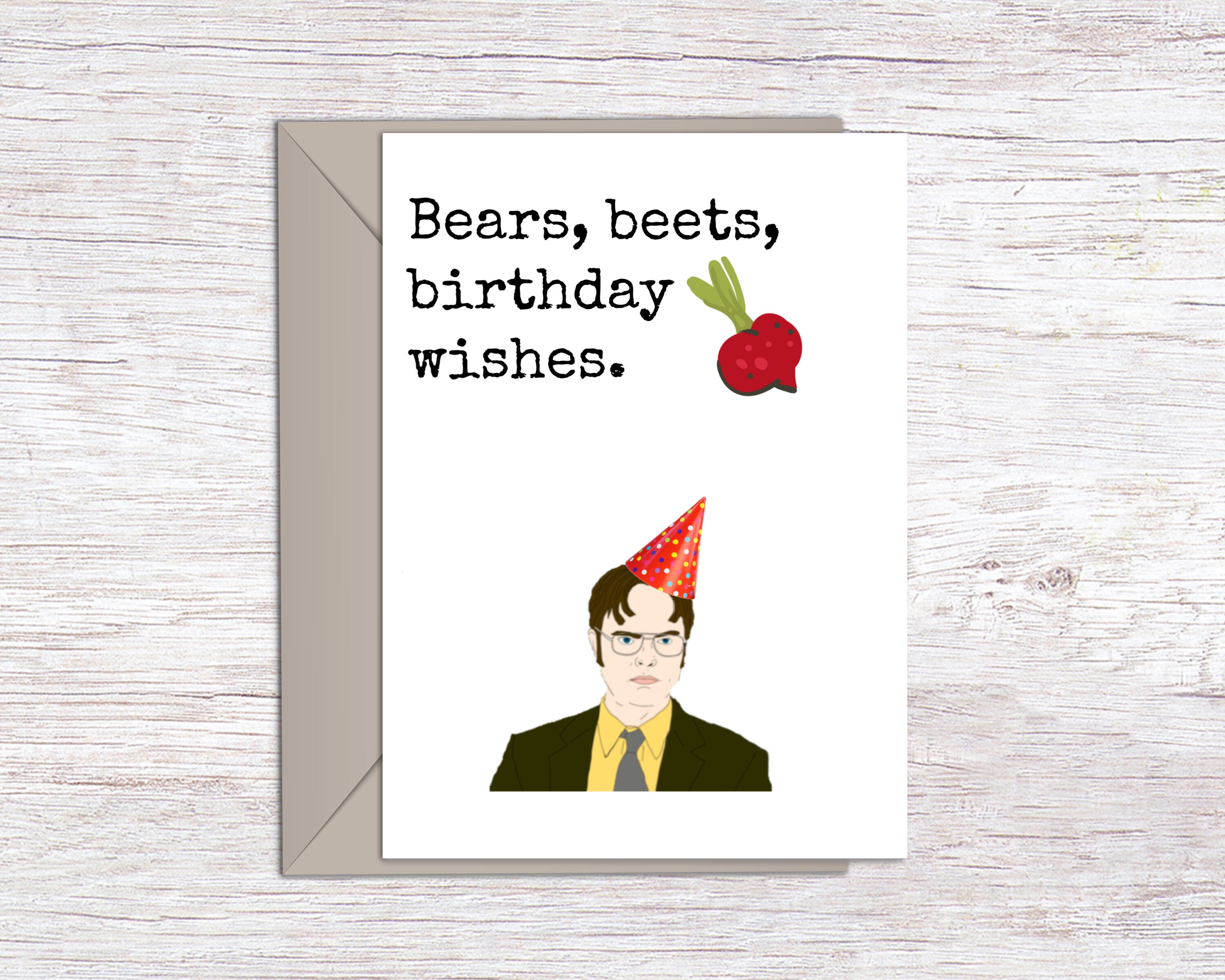 Dwight Schrute Printable Birthday Card, the Office Dunder Mifflin ...