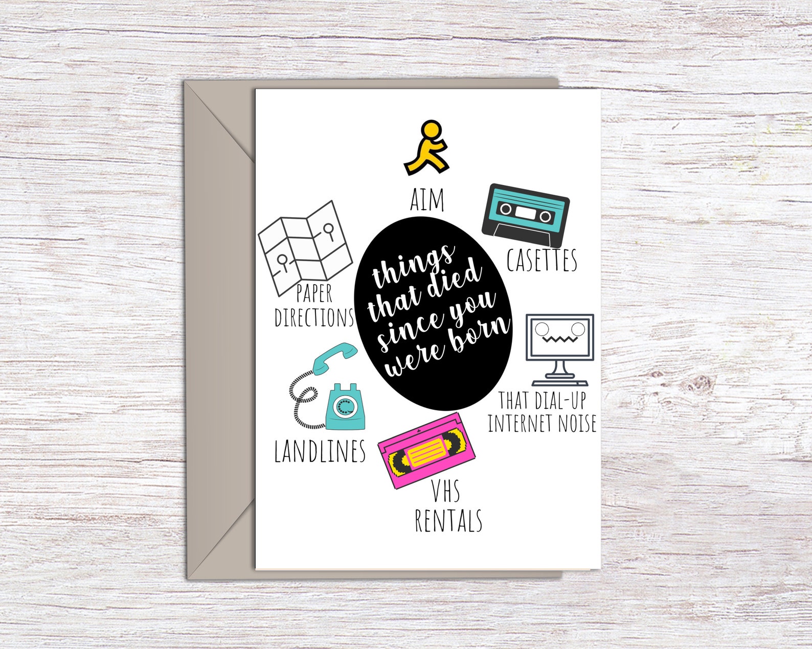 Funny Printable Birthday Card, 90's Birthday Card, Birthday Card for ...
