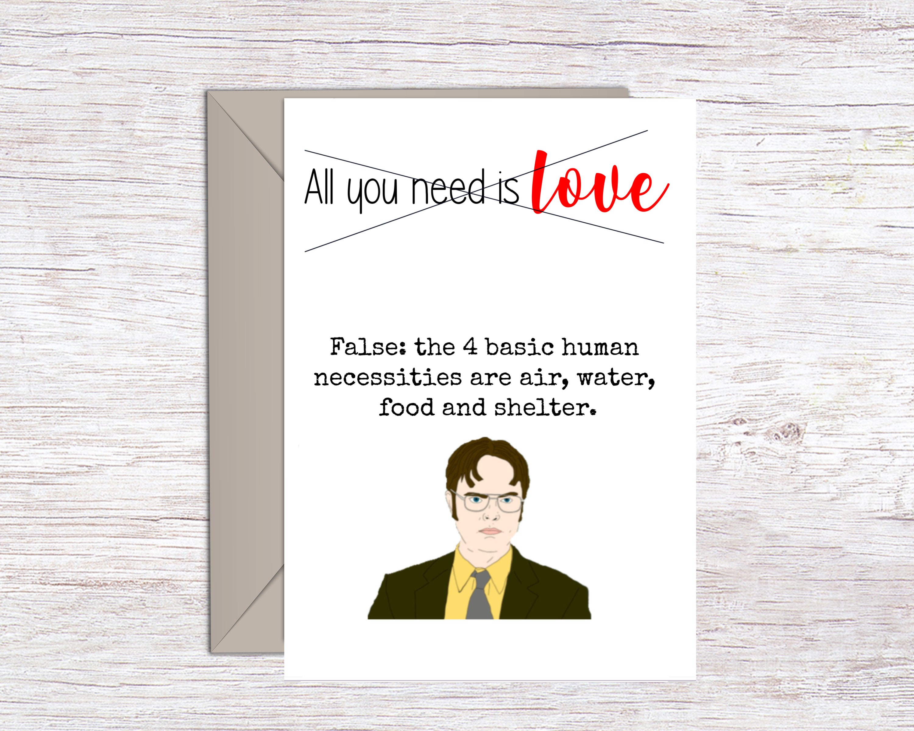 FALSE Dwight Printable Anniversary Card the Office - Etsy