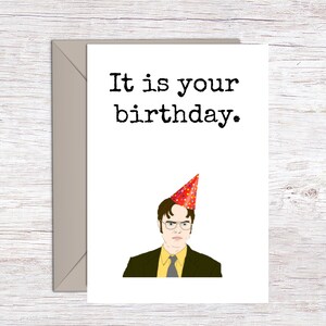 Dwight Schrute Printable birthday banner|party hats Printable party set printable birthday card US office card Printable birthday card