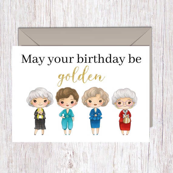 Golden Girls Birthday Card Printable Birthday Card Birthday Etsy
