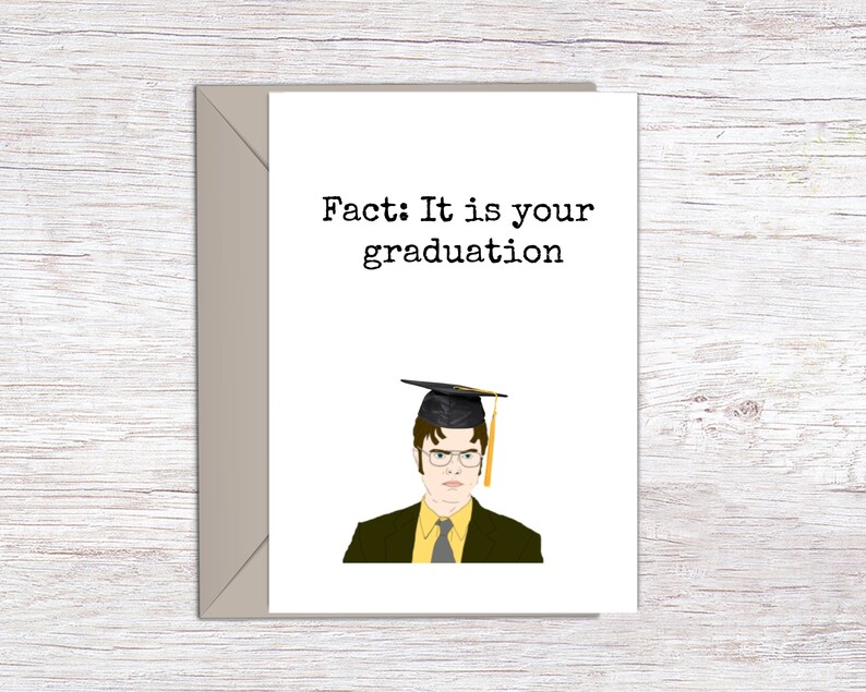 Dwight Schrute Printable Graduation Card The Office Dunder Mifflin