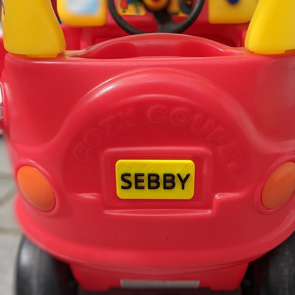 Little Tikes Personalised Numberplate - 3D printed - Toy Car - Children - Kids - Plastic