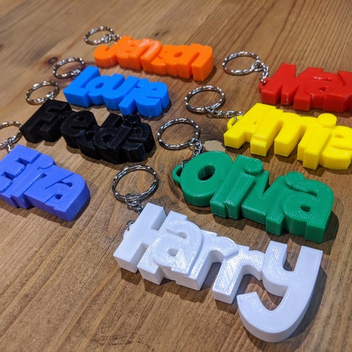 Personalised Keyring - Keychain - School Bag - Name Tag - Book Bag - Foto 7