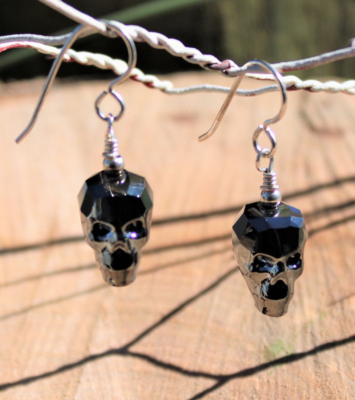 Swarovski Crystal Skull Dangle Earrings Skull Earrings Etsy