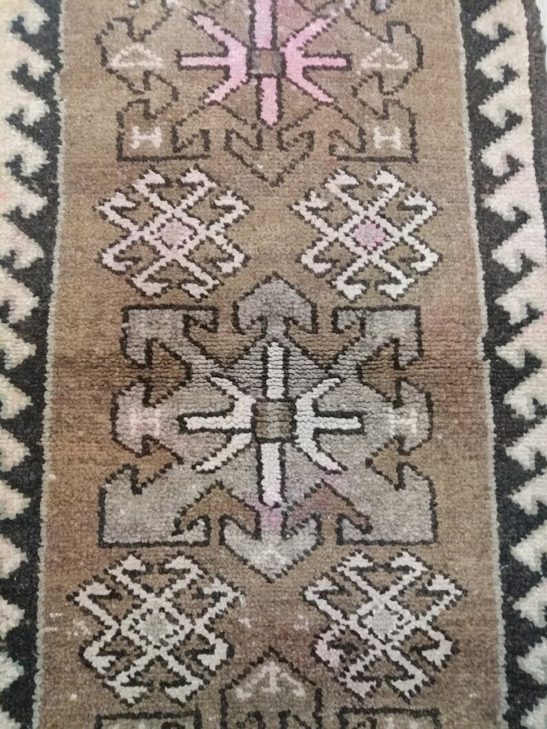 brown rug vintage rug turkey rug boho decor rug Free Shipping wool rug floor rug bohemian rug area rug turkish rug 1.4 x 2.2 ft