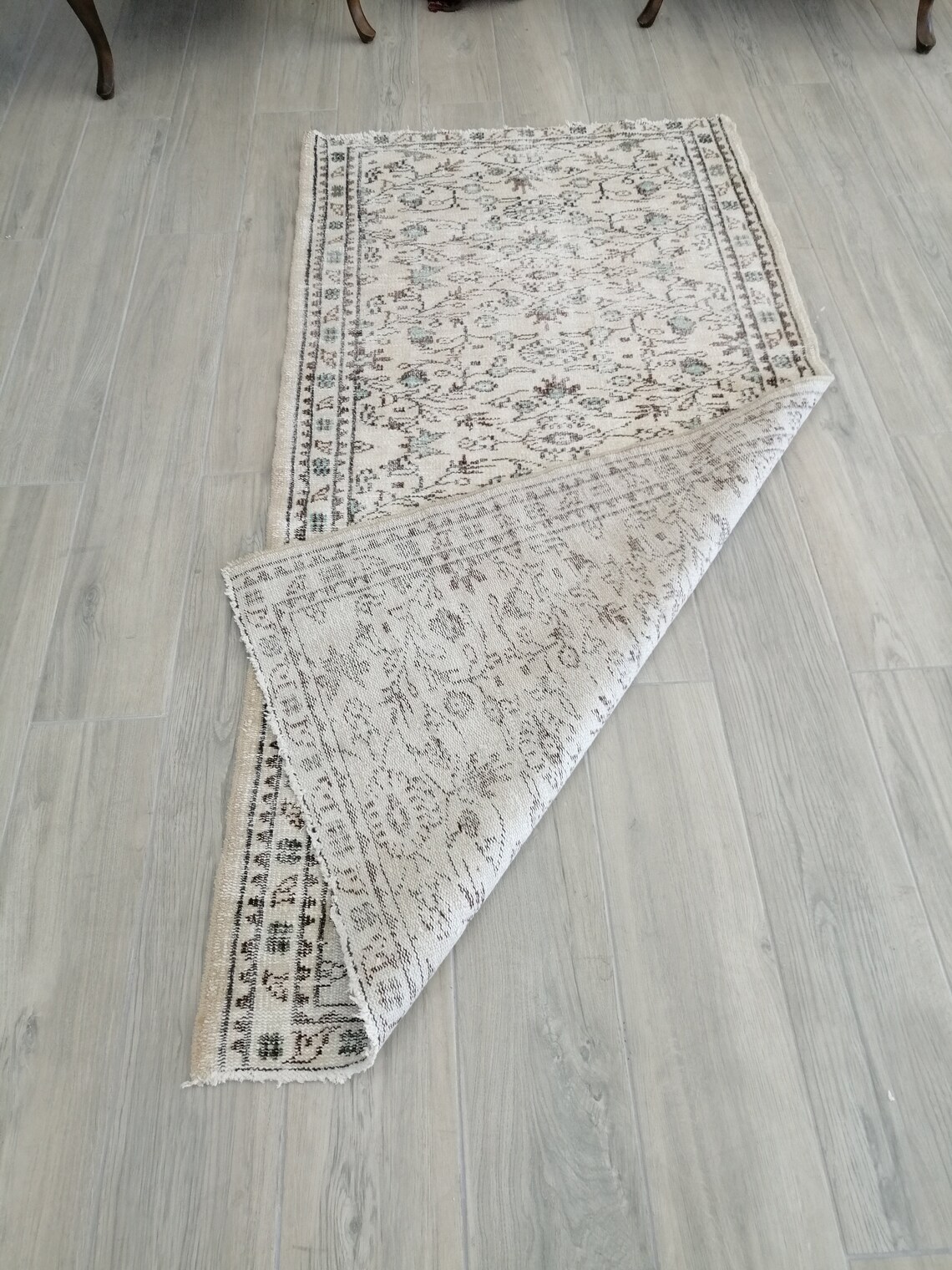 White Turkish Runner Rug Oushak Runner Rug Turkish Runner Etsy