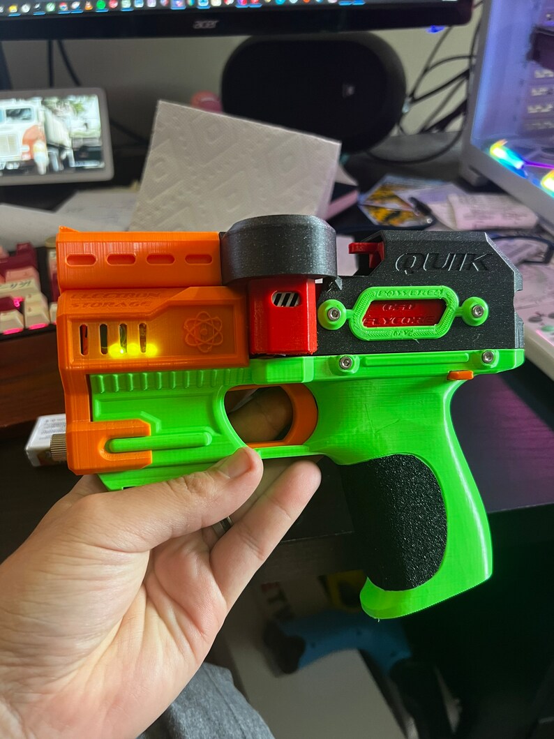 Quik 3d Printed Fully Automatic Flycore Nerf Blaster .STL Etsy Canada
