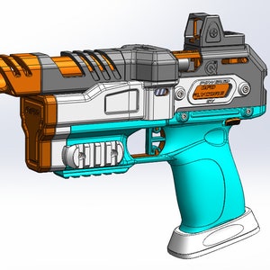 Q2 Drukowana w 3D w pełni automatyczna zabawka Nerf Flycore (TYLKO PLIKI .STL)