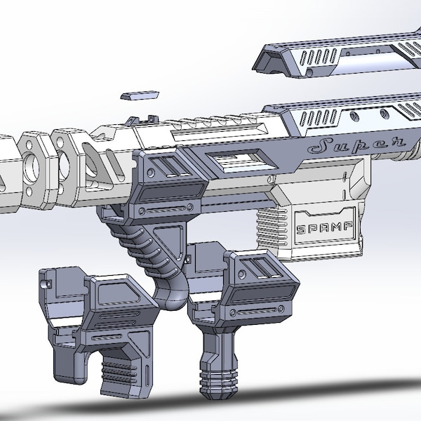 Super SPAMF Toy Nerf Blaster Falconfire Mod Kit (.STL Files)