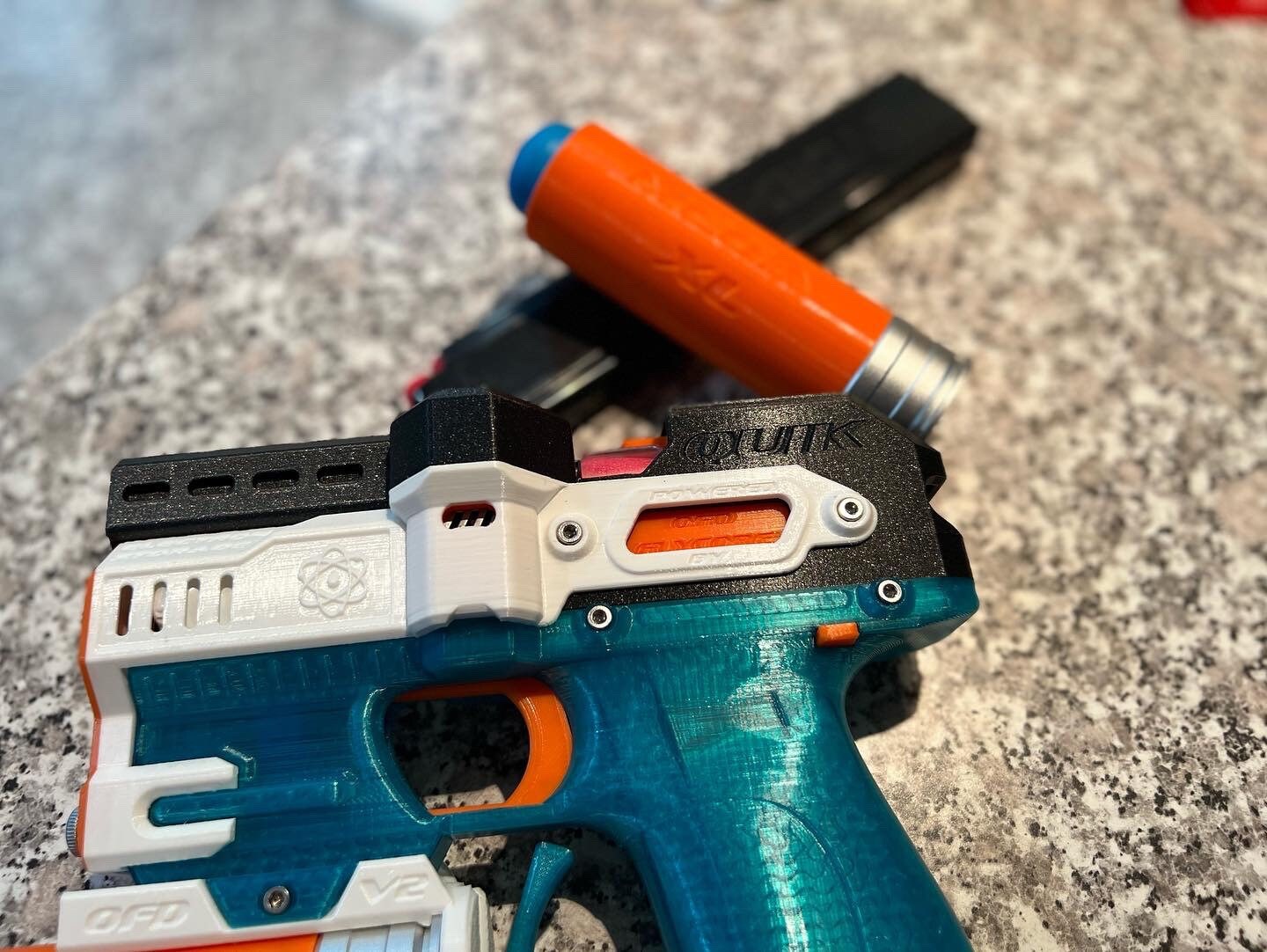 Quik 3d Printed Fully Automatic Flycore Nerf Blaster .STL Etsy Hong Kong