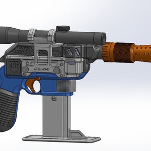 Meowser DL-44 3d Printed Sci-fi Expansion Toy Blaster Accessory Kit (.STL files only)