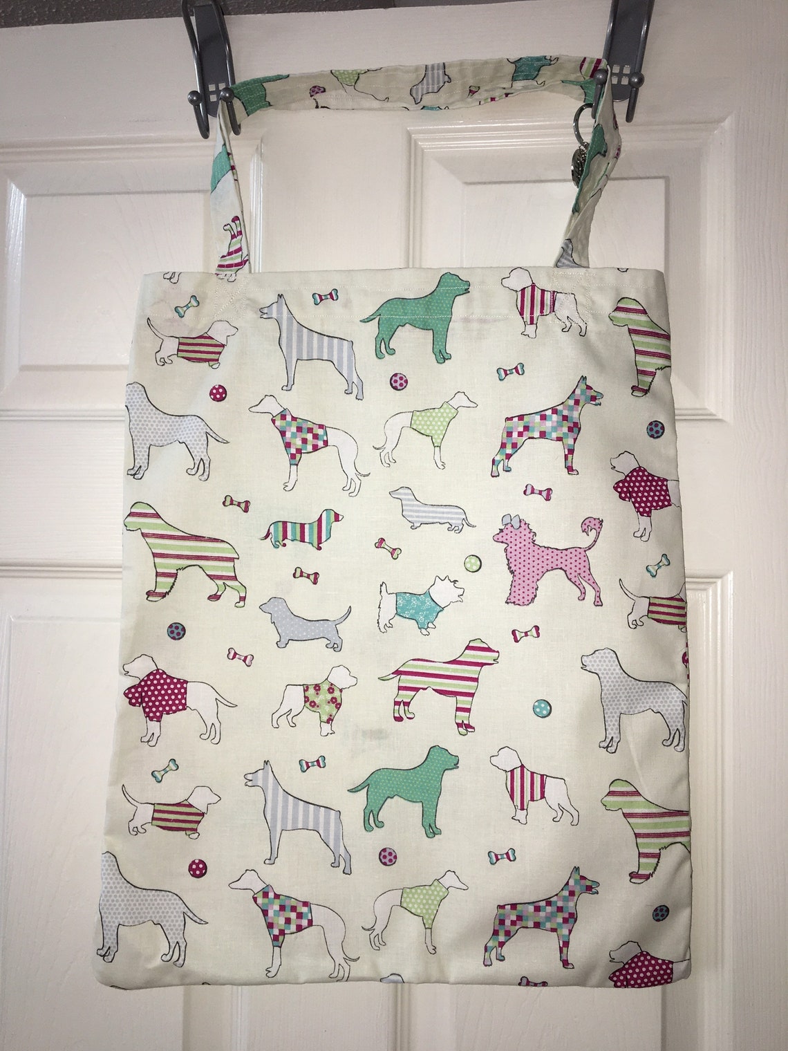 Dog Print Tote Bag. Woof Woof Dog Design. Tote Bag. Etsy UK