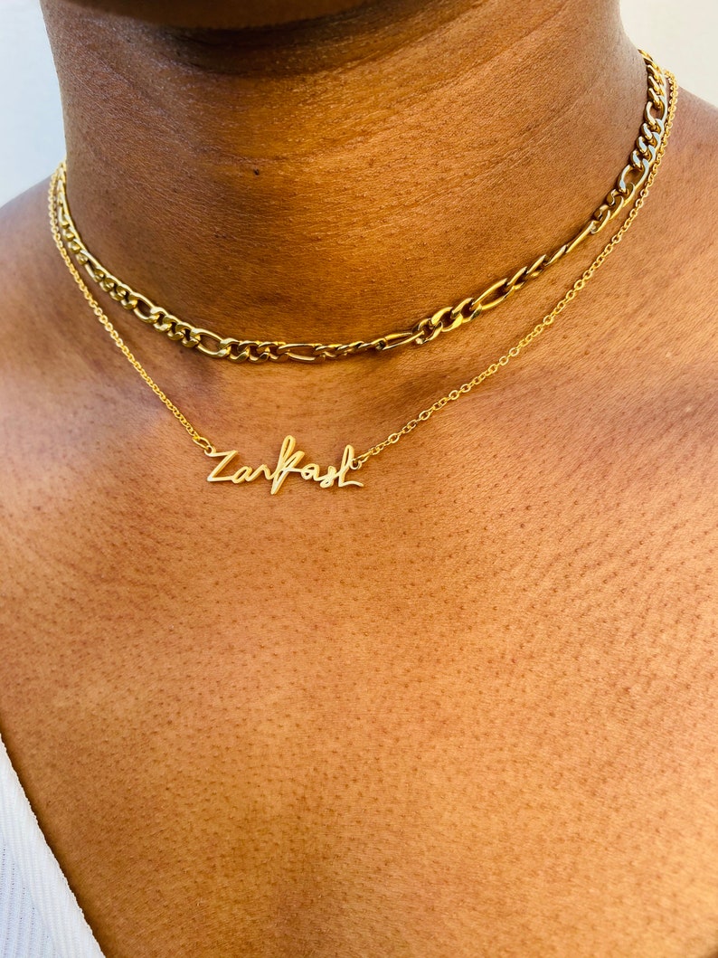 Personalized Actual Handwriting Necklace 18K Gold Signature Etsy