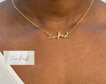 Colar com assinatura manuscrita: presente memorial personalizado em prata de lei