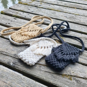 Macrame Phone Bag | Crossbody Belt | A Great Styling Accessory with a Beautiful Pattern | Available in 3 Colors