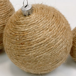 Jute Christmas Bauble 3 Sizes Natural Bauble Christmas Decoration Ornaments & Accents Christmas Pendants Macrame Style image 4