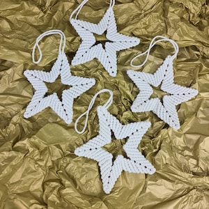 Set of 4 Large Christmas Tree Hanging Stars | Christmas Tree Star | Christmas Decoration | Ornaments & Accents | Ornaments | Boho