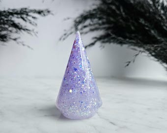 Glitter Ring Display| Engagement Ring Holder| Ring Stand| Floral Ring Holder| Wedding Ring Display| Resin Ring Holder| Ring Cone| Resin