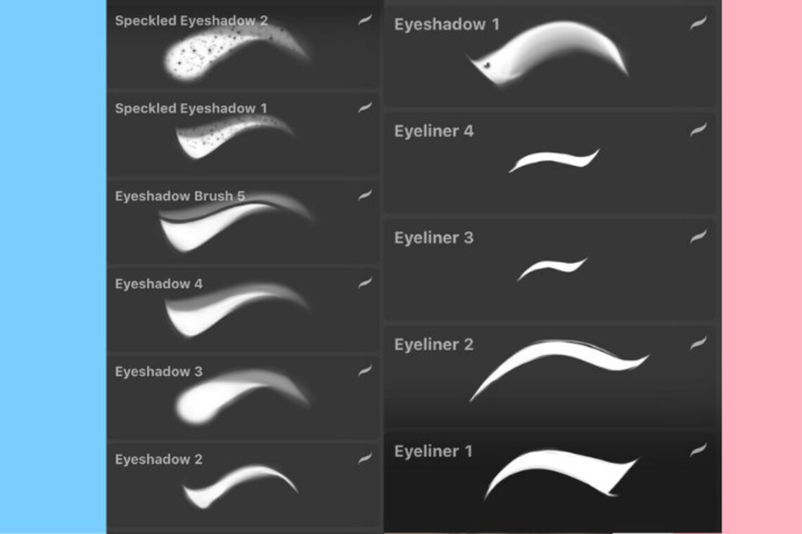 20 Eyelash Brushset for Procreate Amazing Procreate Brushes Etsy