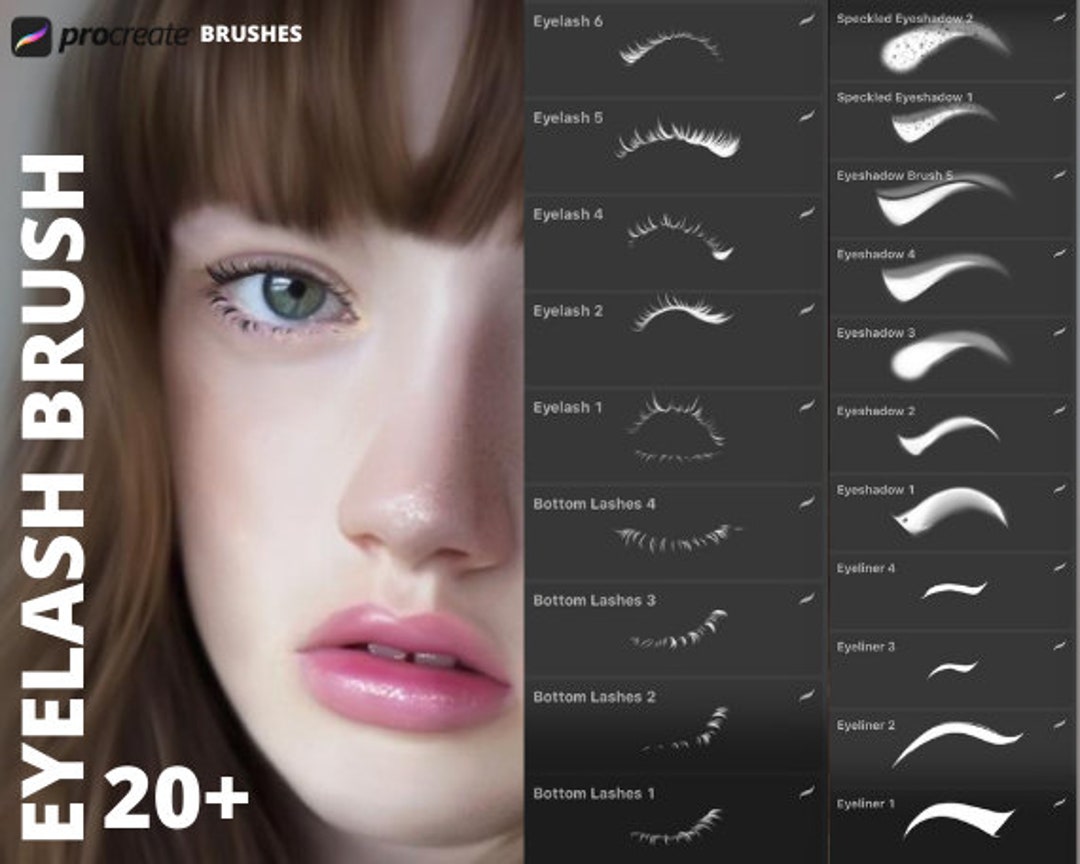 20 Eyelash Brushset for Procreate Amazing Procreate Brushes Etsy