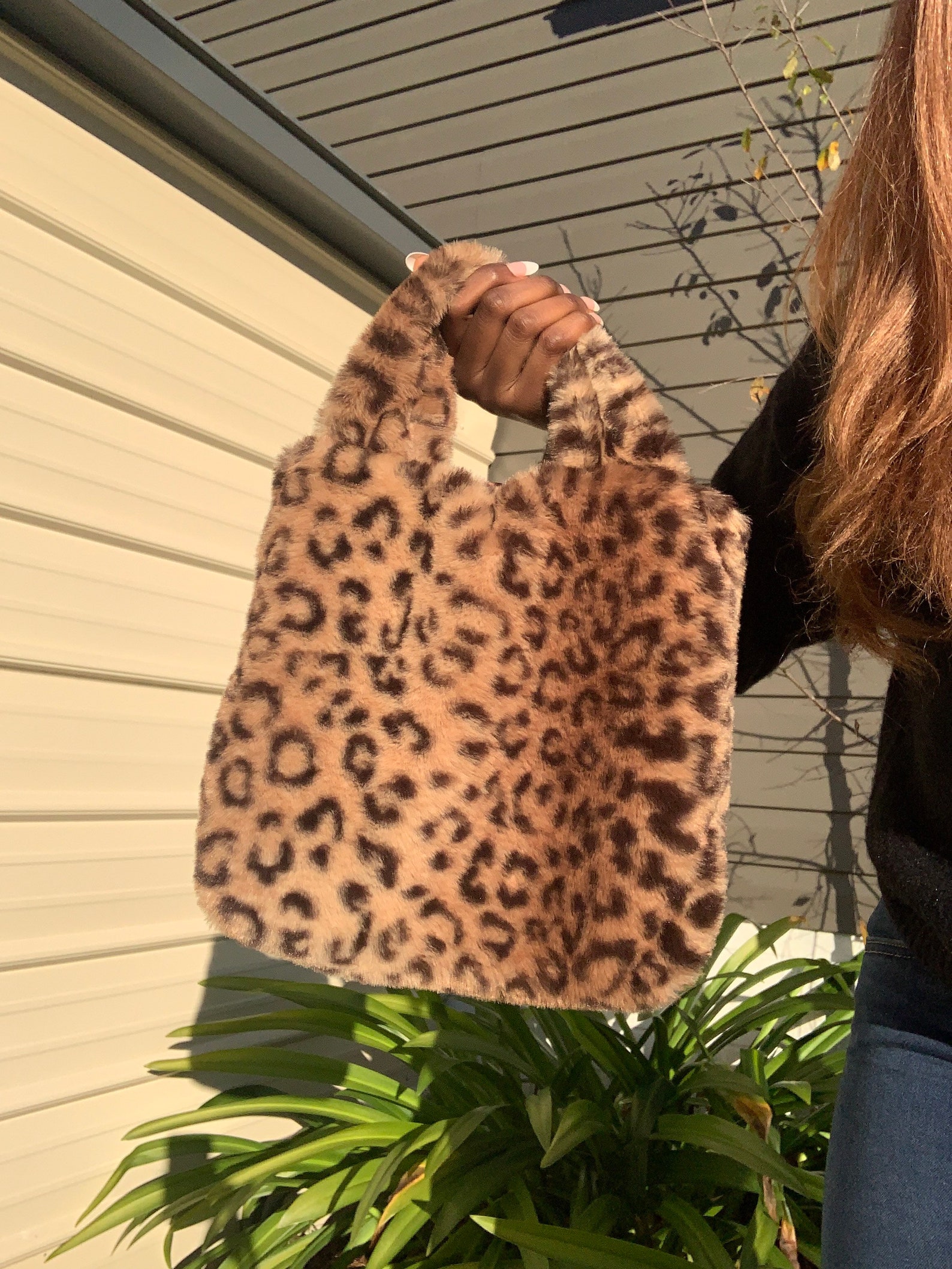 Fluffy Leopard Mini Tote-Bag | Etsy